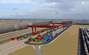 Baubeginn für neuen multimodalen Terminal im Hafen von Antwerpen
