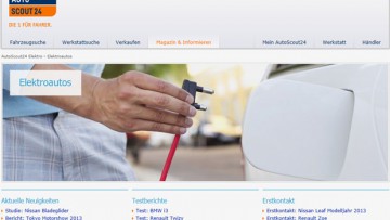 Autoscout24: Neues Portal für Elektromobilität
