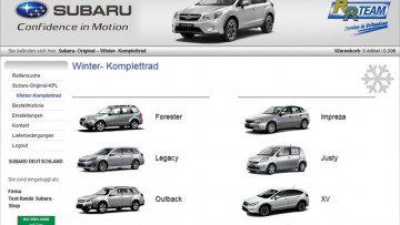 Webshop: Subaru mit neuem Räderportal