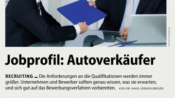 Ausgabe 13/2014: Jobprofil: Autoverkäufer