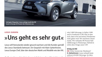 Lexus Europa: "Uns geht es sehr gut"