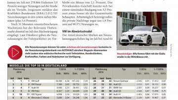 Pkw-Neuwagenmarkt: Dämpfer im Juli