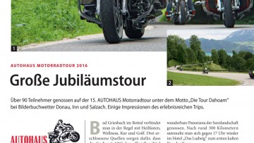 Autohaus Motorradtour 2016: Große Jubiläumstour