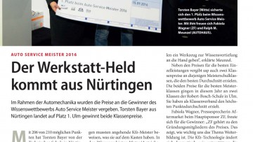 Auto Service Meister 2016: Der Werkstatt-Held kommt aus Nürtingen