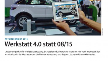 Automechanika 2016: Werkstatt 4.0 statt 08/15