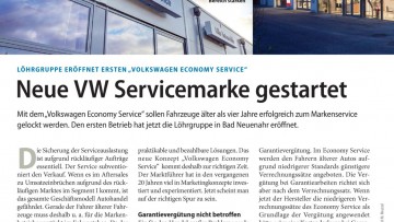 Löhrgruppe eröffnet ersten "Volkswagen Economy Service": Neue VW Servicemarke gestartet
