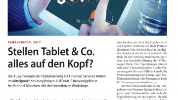 Bankengipfel 2017: Stellen Tablet & Co. alles auf den Kopf?