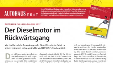 AUTOHAUS pulsSchlag Juni 2017: Der Dieselmotor im Rückwärtsgang