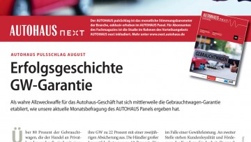 AUTOHAUS pulsSchlag August: Erfolgsgeschichte GW-Garantie