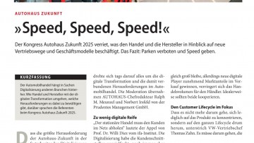 Autohaus Zukunft: "Speed, Speed, Speed!"