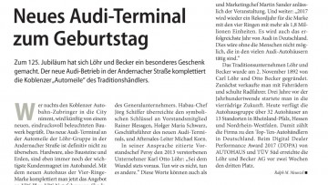Löhr-Gruppe: Neues Audi-Terminal zum Geburtstag