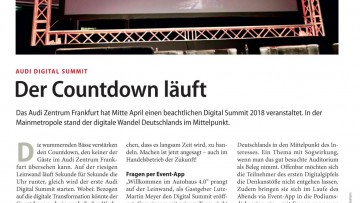 Audi Digital Summit: Der Countdown läuft