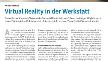 Kooperation: Virtual Reality in der Werkstatt