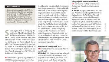 Mini Deutschland: "2019 soll wieder ein Rekordjahr werden"