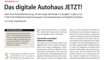 Autohaus 4.0: Das digitale Autohaus JETZT!