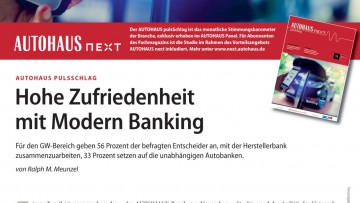 AUTOHAUS pulsSchlag: Hohe Zufriedenheit mit Modern Banking