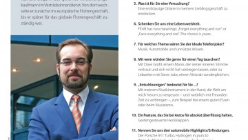 Fünfzehn Fragen: Florian Waldegger Bereichsleiter SME bei Leaseplan Deutschland Mit einem Musikinstrument in der Hand die Welt um sich herum vergessen.