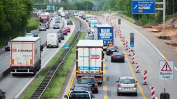 A7-Baustelle: Überholverbot für Lkw wieder in Kraft