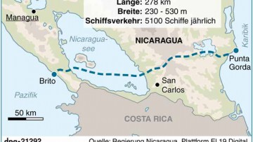Baubeginn des geplanten Nicaraguakanals verzögert sich weiter
