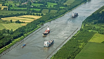 Schleuse im Nord-Ostsee-Kanal defekt