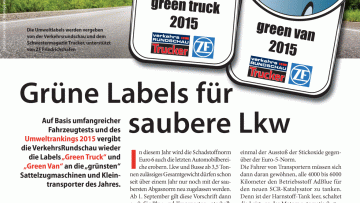Grüne Labels für saubere Lkw