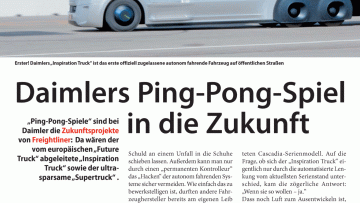 Daimlers Ping-Pong-Spiel in die Zukunft