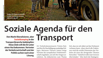 Soziale Agenda für den Transport