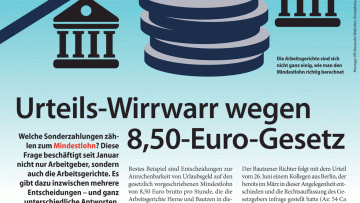 Urteils-Wirrwarr wegen 8,50-Euro-Gesetz