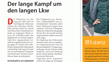 Lang-Lkw-Klage: Editorial: Der lange Kampf um den langen Lkw
