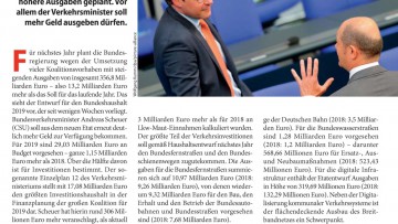 Stolze 29 Milliarden Euro soll Scheuer erhalten