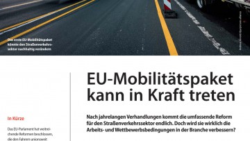 EU-Mobilitätspaket kann in Kraft treten