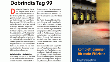 Lkw-Maut: Editorial: Dobrindts Tag 99