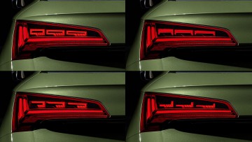 Neue OLED-Rückleuchten-Generation von Audi: Display der Außenhaut