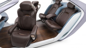 Autositz der Zukunft: Sitzecke für Fahrer und Beifahrer
