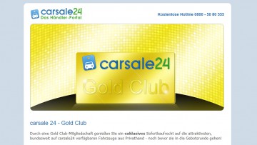 Gebrauchtwagen: Carsale24 "Gold Club" mit neuen Services