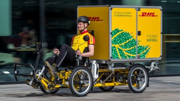 Neues Auslieferprinzip: DHL testet Fahrrad-Laster