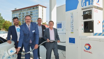 Eröffnung: Erste Wasserstofftankstelle in Sachsen