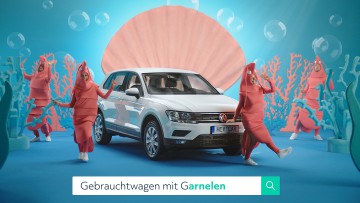Neue Heycar-Kampagne: Gebrauchtwagen mit Garnelen