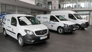 Fahrzeugübergabe: Rund 480 Mercedes-Benz Vans für ROM Technik