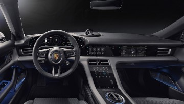 Cockpit im Porsche Taycan: Maximal digital