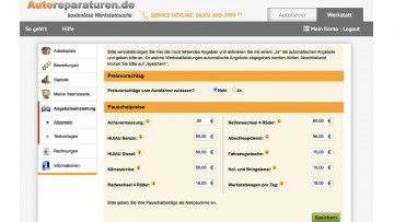 Neue Funktion bei Autoreparaturen.de: Pauschalpreise für Zusatzleistungen