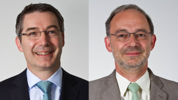 Uwe Richter, Vorstandsvorsitzender, und Dieter Leinen, Vorstand von Eurodata