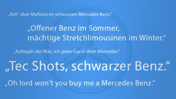 Beliebteste Automarken in Liedtexten: "Roll' über Mafiosis im schwarzen Mercedes-Benz"