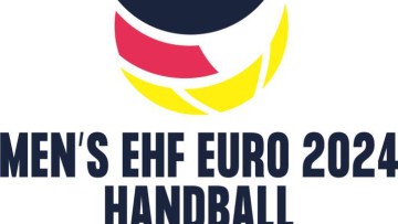 Offizielles Logo der EHF EURO 2024 der Männer, dem wichtigsten Turnier der Europäischen Handballföderation.