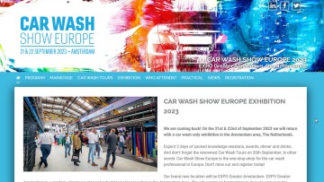 Die Webseite der Screenshot Car Wash Europe