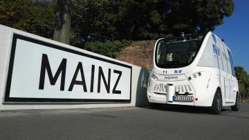 Autonomes Shuttle: Fahrerlos durch Mainz