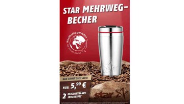 Coffee to go: Star bringt Mehrwegbecher raus