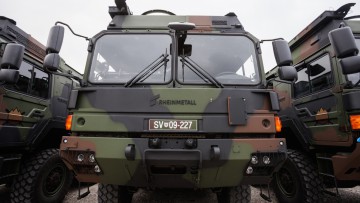 German Rheinmetall MAN tactical military transport vehicle