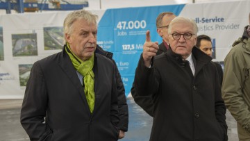 Bundespräsident Steinmeier besucht Duisport