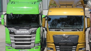 Neue Lkw MAN Scania